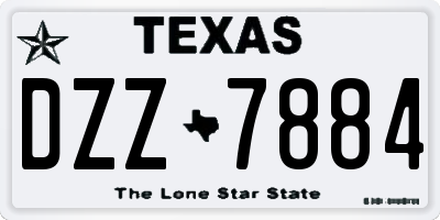 TX license plate DZZ7884