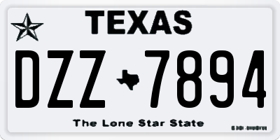 TX license plate DZZ7894