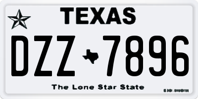 TX license plate DZZ7896