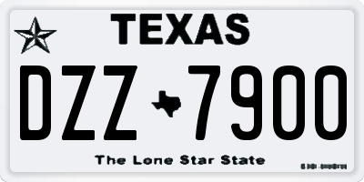 TX license plate DZZ7900