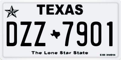 TX license plate DZZ7901