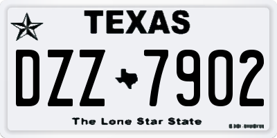 TX license plate DZZ7902