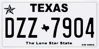 TX license plate DZZ7904