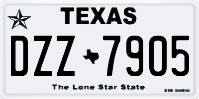 TX license plate DZZ7905