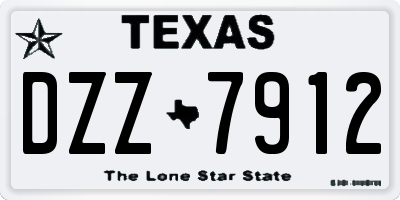 TX license plate DZZ7912