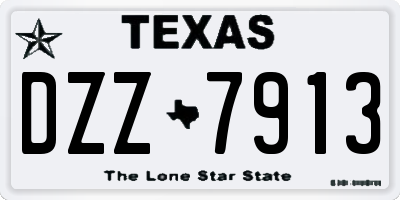 TX license plate DZZ7913