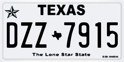 TX license plate DZZ7915