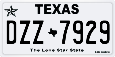 TX license plate DZZ7929