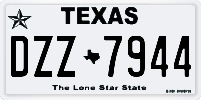 TX license plate DZZ7944