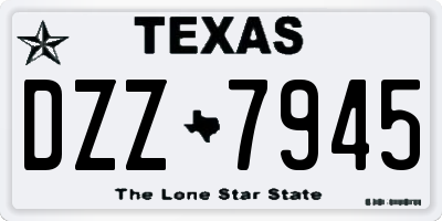 TX license plate DZZ7945