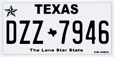 TX license plate DZZ7946