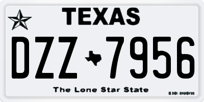 TX license plate DZZ7956