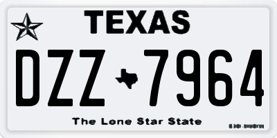 TX license plate DZZ7964