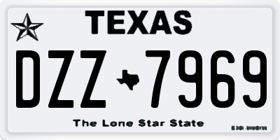 TX license plate DZZ7969