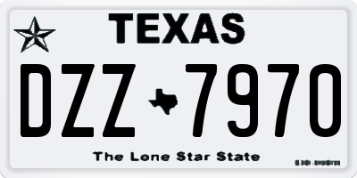 TX license plate DZZ7970