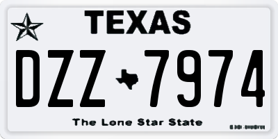 TX license plate DZZ7974