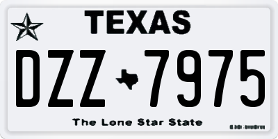 TX license plate DZZ7975