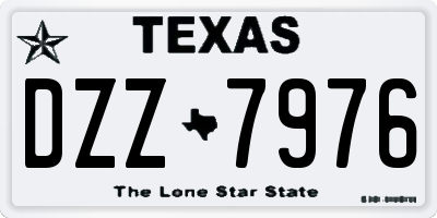 TX license plate DZZ7976