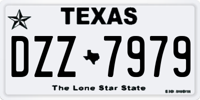 TX license plate DZZ7979