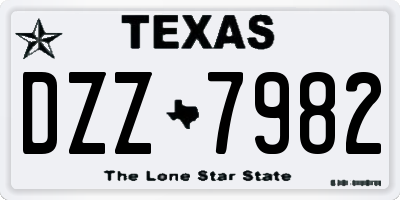 TX license plate DZZ7982