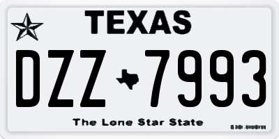 TX license plate DZZ7993