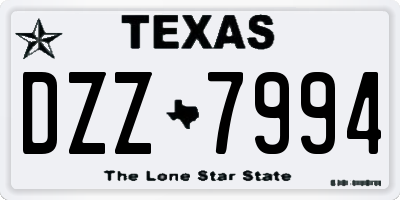 TX license plate DZZ7994