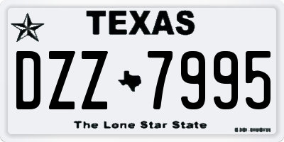 TX license plate DZZ7995