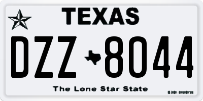 TX license plate DZZ8044