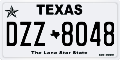 TX license plate DZZ8048