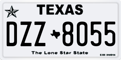 TX license plate DZZ8055