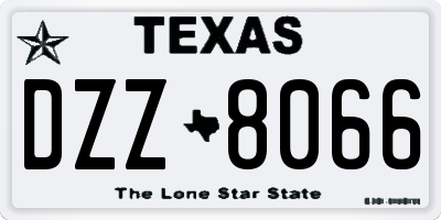 TX license plate DZZ8066