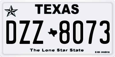 TX license plate DZZ8073