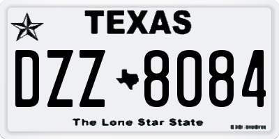 TX license plate DZZ8084