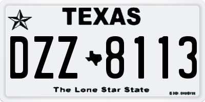 TX license plate DZZ8113