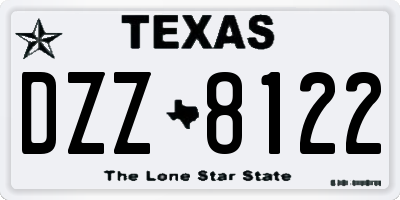 TX license plate DZZ8122