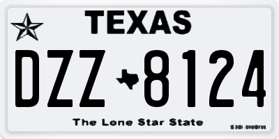 TX license plate DZZ8124