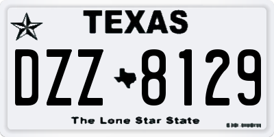 TX license plate DZZ8129