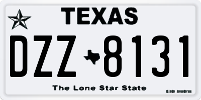 TX license plate DZZ8131