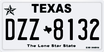 TX license plate DZZ8132