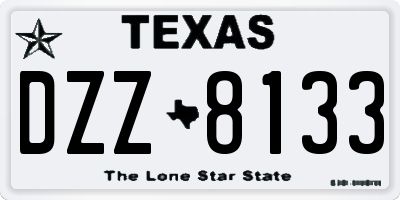 TX license plate DZZ8133