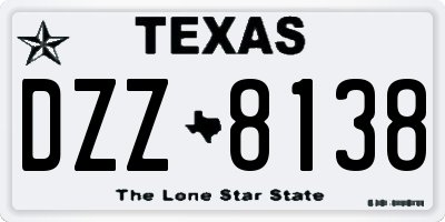 TX license plate DZZ8138