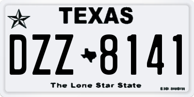 TX license plate DZZ8141