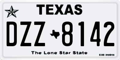 TX license plate DZZ8142