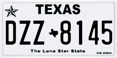 TX license plate DZZ8145