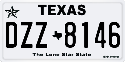 TX license plate DZZ8146