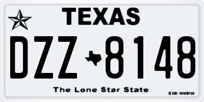 TX license plate DZZ8148