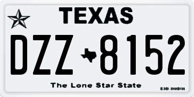 TX license plate DZZ8152