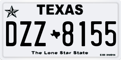 TX license plate DZZ8155