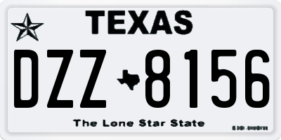 TX license plate DZZ8156