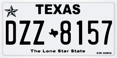 TX license plate DZZ8157